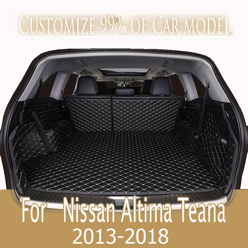 

High quality Custom wear-resistant Leather Car Trunk Mats For Nissan Altima Teana 2013-2018 Rear Trunk Floor Mat Tray Carpet Mud