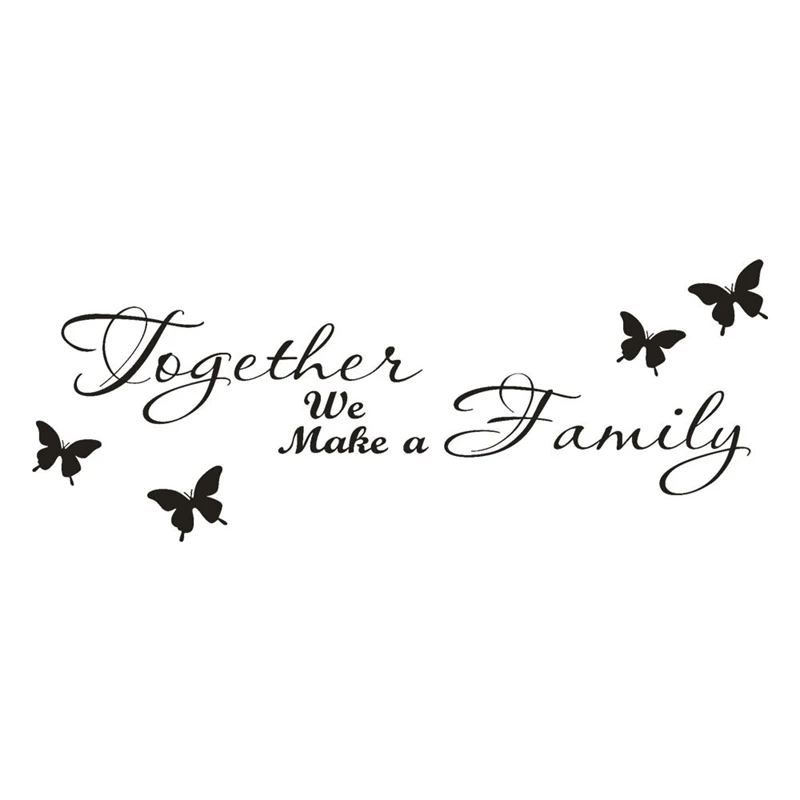 

Phrase Wall Stickers Bedroom Living Room DIY Detachable Waterproof Self-Adhesive Art Wall Decoration (Black 57X20 CM)