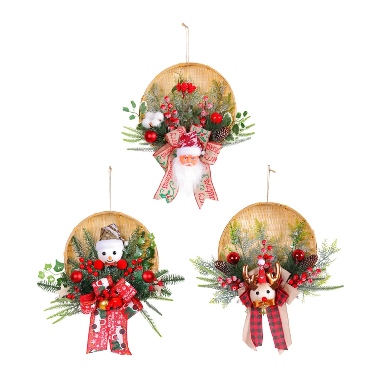 

Висячая дверная гирлянда, Рождественское украшение для окна, крыльца, комнаты