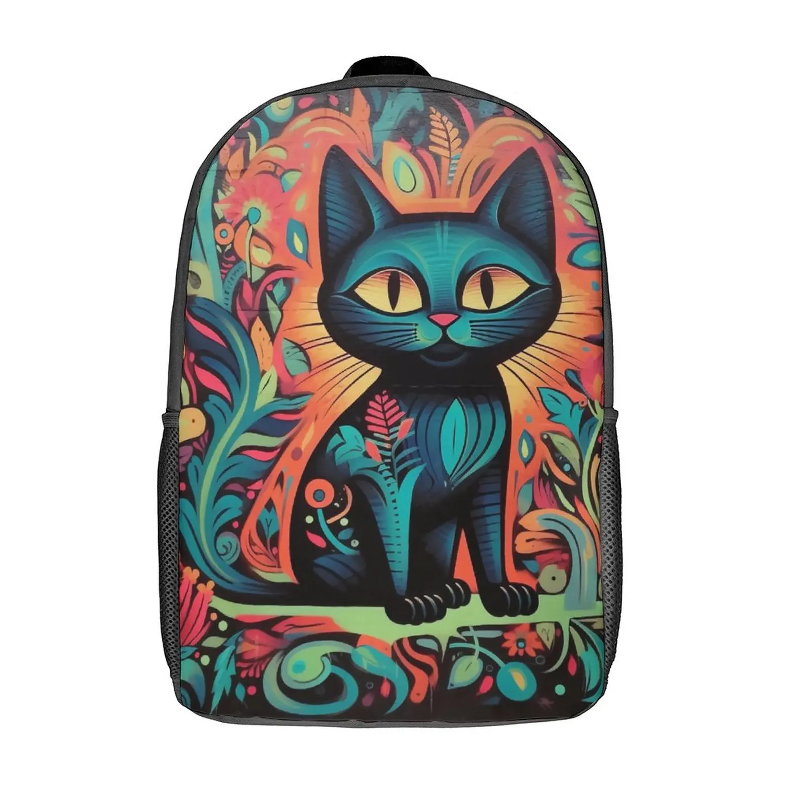 

Рюкзак с изображением кота, граффити на стену, новинка, рюкзаки для мальчиков, большие школьные сумки на заказ, рюкзак