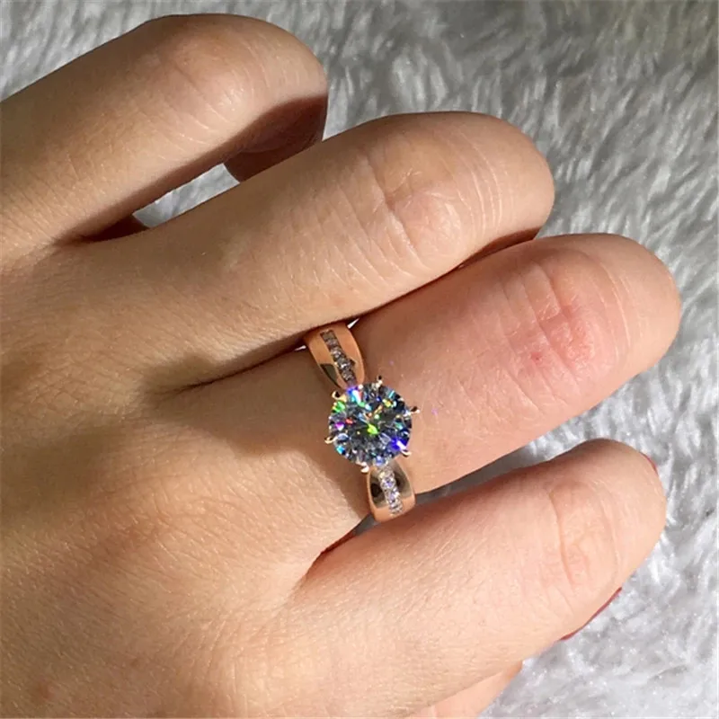 CC кольца 18K Белое позолоченное модное ювелирное изделие обручальное кольцо для