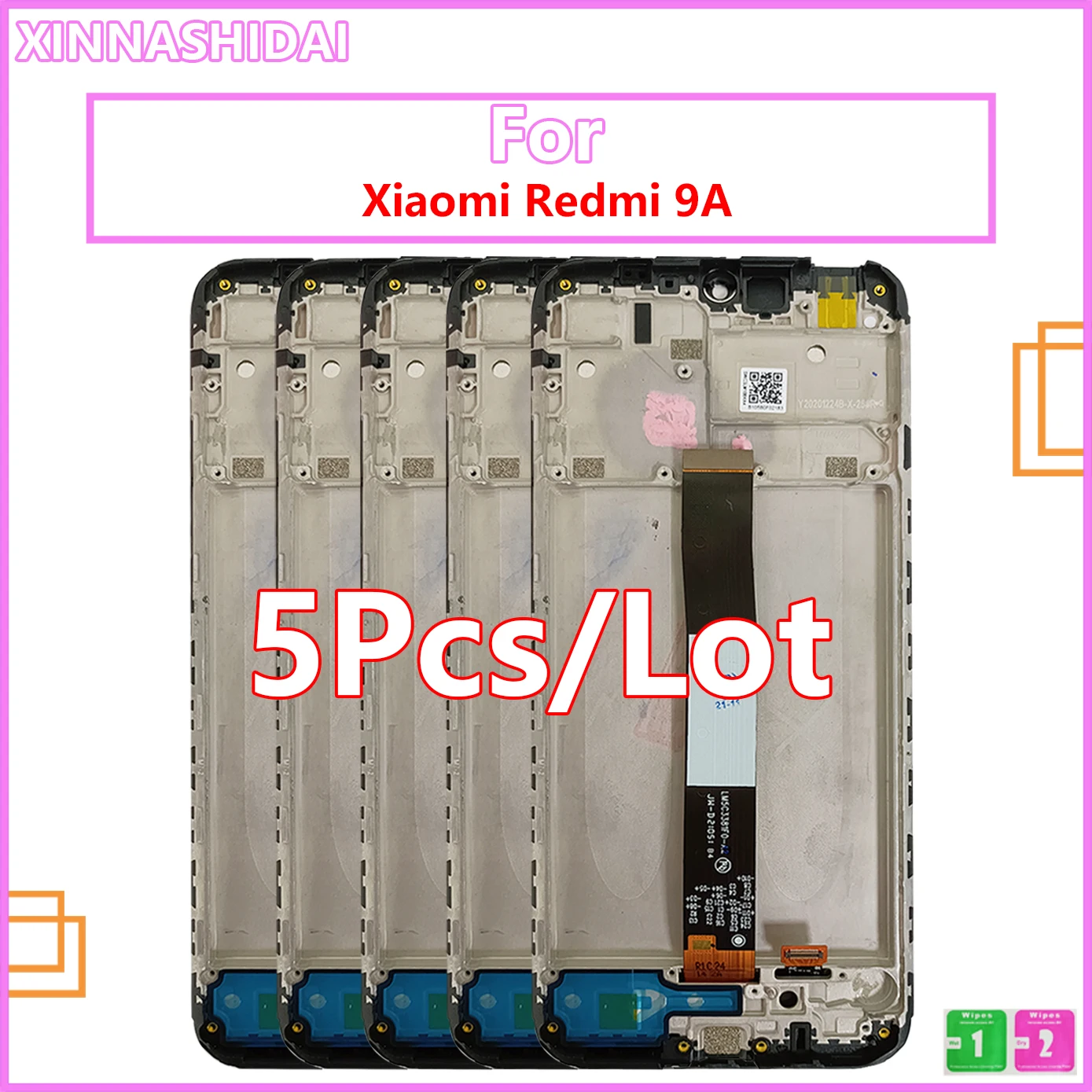 

5 шт./лот для Xiaomi Redmi 9A для Xiaomi Redmi 9A ЖК-экран 6,53 ''сенсорный экран дигитайзер дисплей в сборе с рамкой