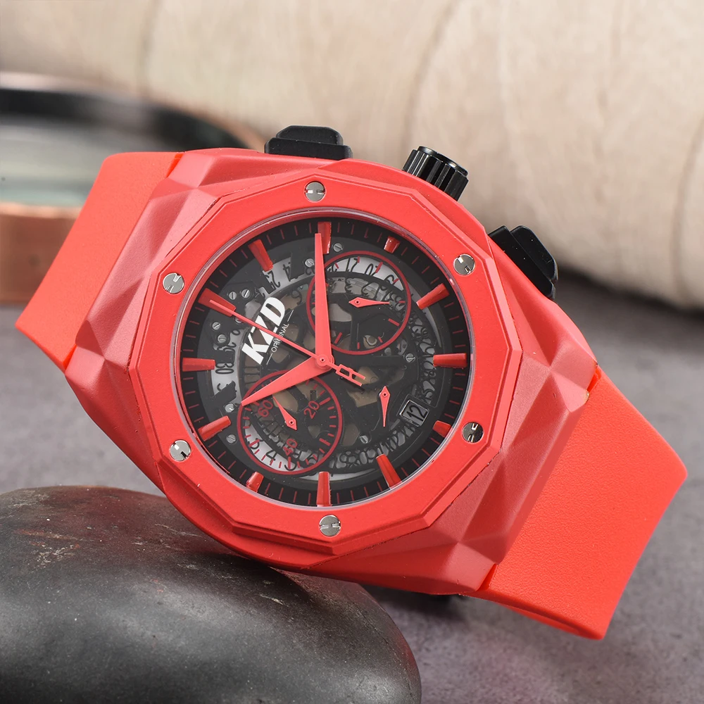 

Оригинальные Синие Новые большие брендовые водонепроницаемые часы 2023TOP1 с мягким силиконовым ремешком модные трендовые спортивные мужские высококачественные часы от известного бренда