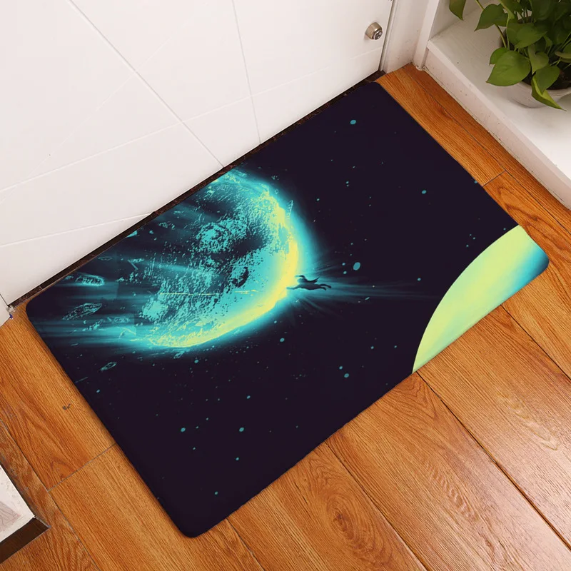 

Мягкий фланелевый прикроватный коврик для детской комнаты с 3D астронавтами, космический ковер, нескользящий моющийся коврик для спальни