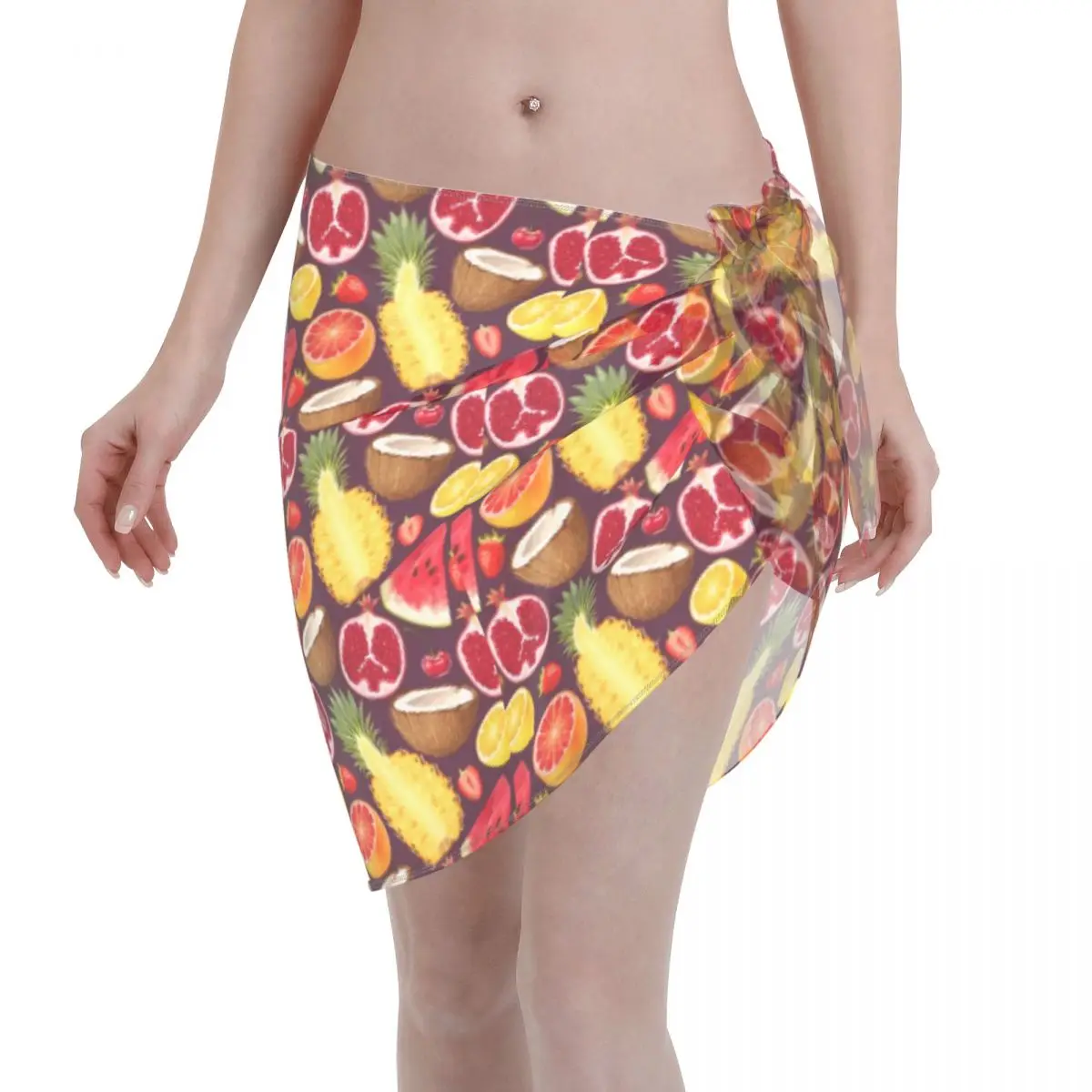 

Женский пляжный купальник-бикини, с тропическими ананасами