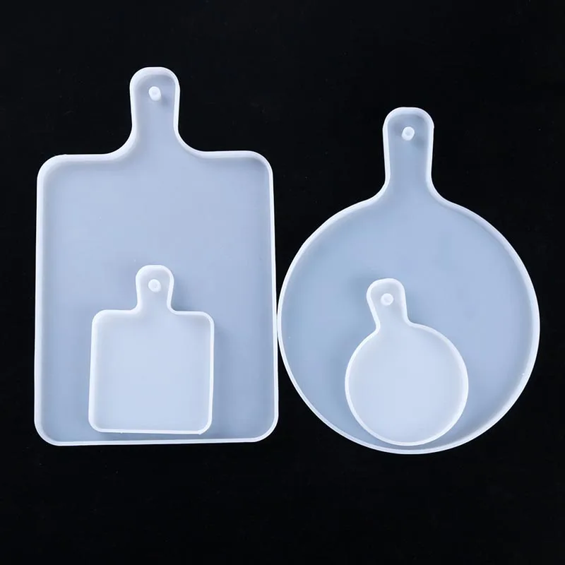 

1Pcs DIY Handmade Tray Molds Silicone with Handle Transparent Cup Mat Ceramic Casting Mould Multipurpose Home Decor Tools
