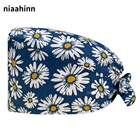 Регулируемая Шапочка из 100% хлопка с мультяшным принтом, медицинские аксессуары