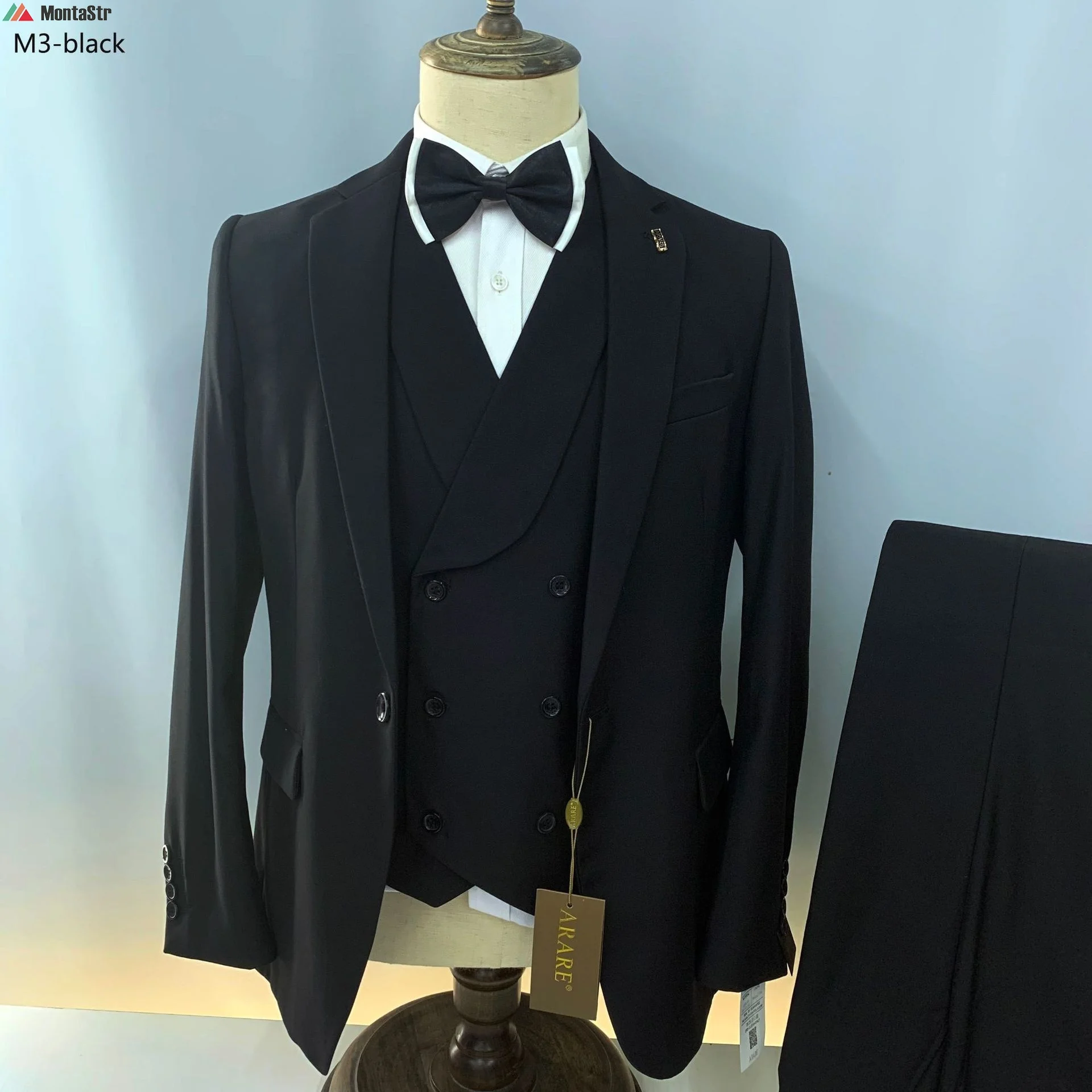 

2023 Men Slim Fit Wedding Business Casual Jacket Dress Blazers Suit Vest Waistcoat Coat Pants Trousers 3 Pcs Set