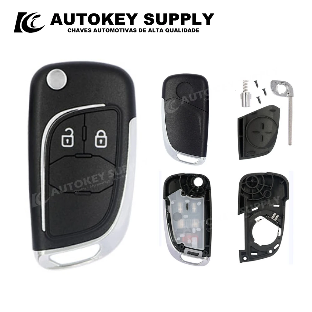 

Модель складной чехол для ключей с 2 кнопками компания Autokey supply AKBKF123
