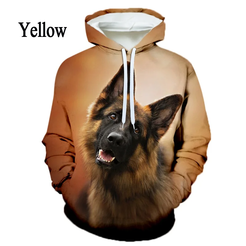 

2022 New Unisex Funny Dog 3D Printed Cute Hoodie German Shepherd Graphic Hooded Sweatshirts Pullover