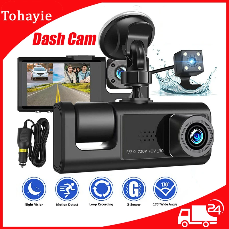 

New 2 inch Dash Cam HD Car DVR Camera Night Vision Wide Angle Car Camera Recorder With G-Sensor Loop Recording Video Recorder