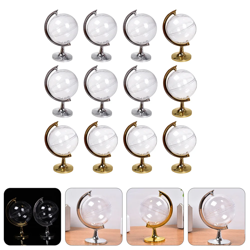 

Boxes Candy Globe Weddingparty Gift Box Favor Wrapping Goodie Clear Jars Case Treat Decor Them Travel Cookie Storage Gold