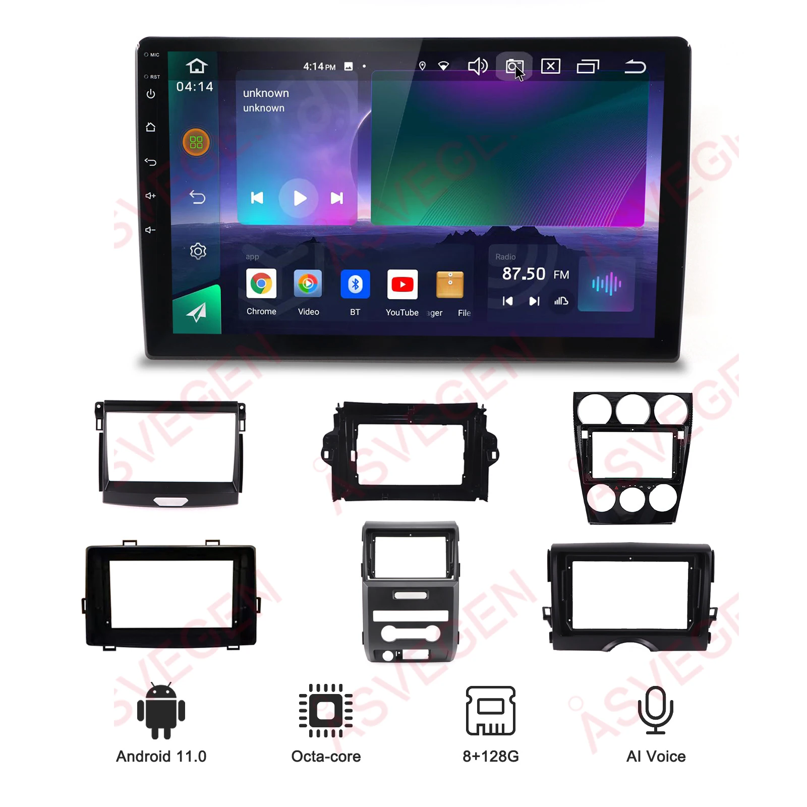 

9" Android 11 Car Radio Multimedia Player For Hyundai Ford Toyota Nissan Mitsubishi Universal Audio Unit Player Stereo With Wifi