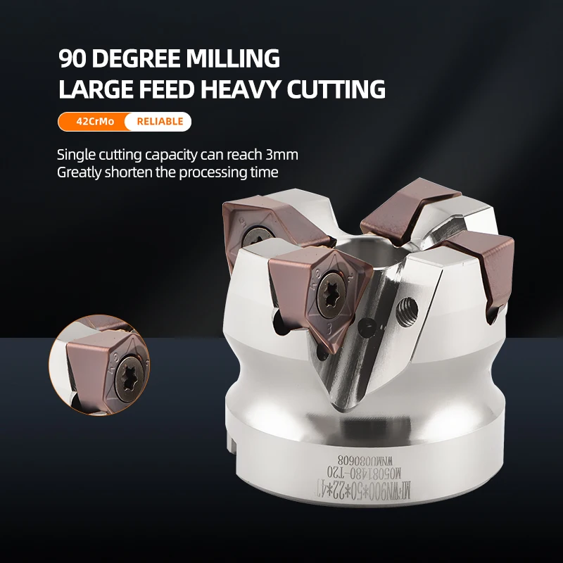 

Face milling Internal cooling water MFWN900 50-22-4T MFWN900 100-32-9T related insert WNMU080608EN-SM PR1525/PR1535/TN620M