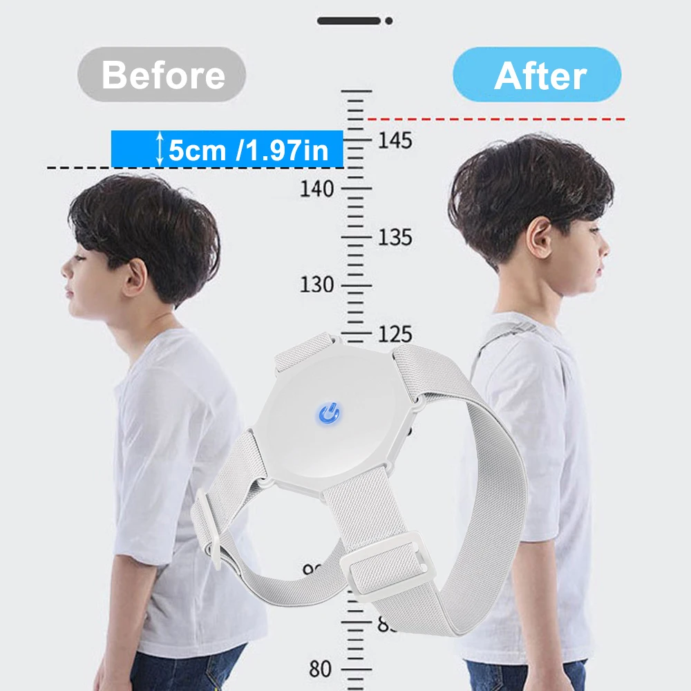 

Умный Корректор осанки, умный корсет для спины, поддержка плеч, датчик вибрации, корсет для детей и взрослых, корректирующий пояс