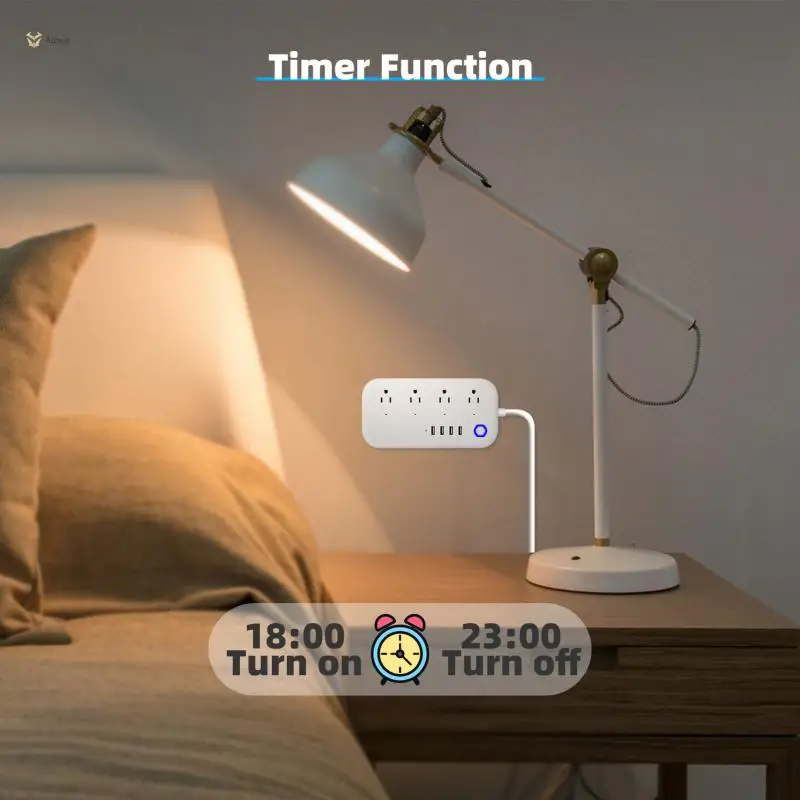 

Wireless Wifi Plug-in Remote Control Smart Socket Switch Tuya Sub-control Switch Voice Control Us Smart Home Timing