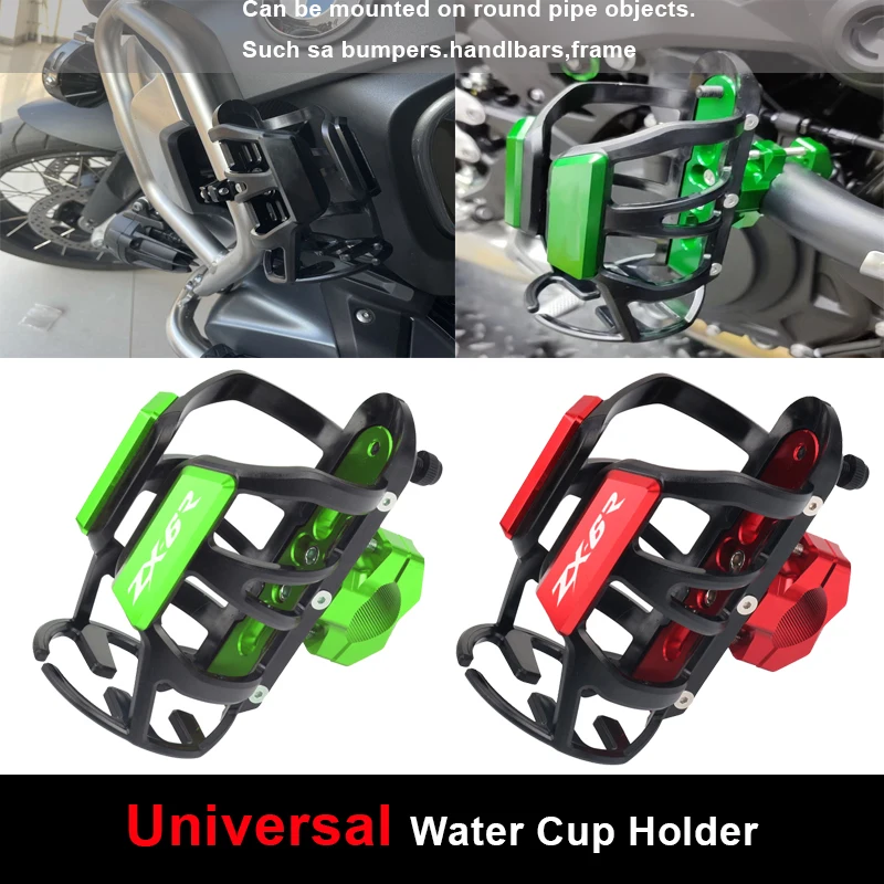 

For KAWASAKI ZX6R ZX10R ZX-6R ZX-10R ALL year Motorcycle CNC Beverage Water Drink Cup Bottle Rack Holder Mounted