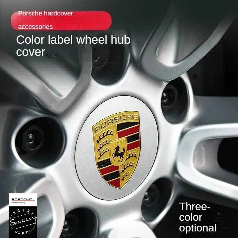 4 pcs for Porsche Boxster Cayman Cayenne 911 Macan Panamera 718 wheel center cover logo 65mm 76mm original hub