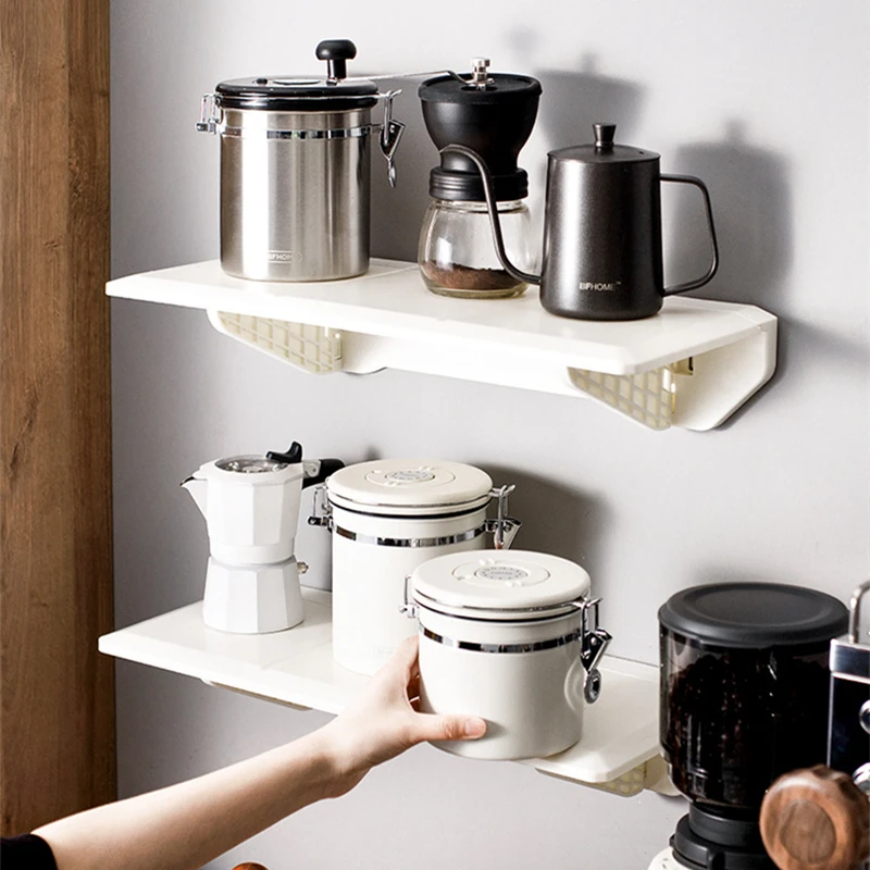 

Складная кухонная полка без сверла, органайзер для боковых блюд, держатель, стеллаж для хранения душа, настенный держатель для ванной, туалета, шампуня