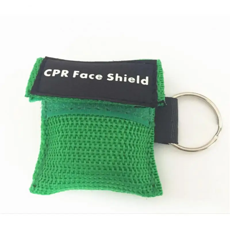 

Hot sale First Aid Mini CPR Emergency Mask Keychain Outdoor Survival Breathing Mask Unit- Smoke Dust Face Mask Camping Equipment