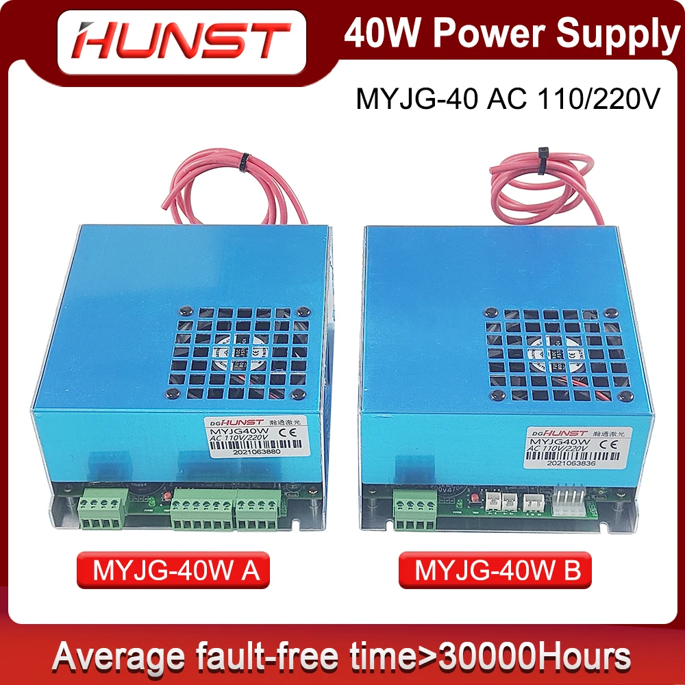 

Hunst MYJG-40W White Head CO2 Laser Power Supply 110V/220V Laser Generator For 40W Laser Machine
