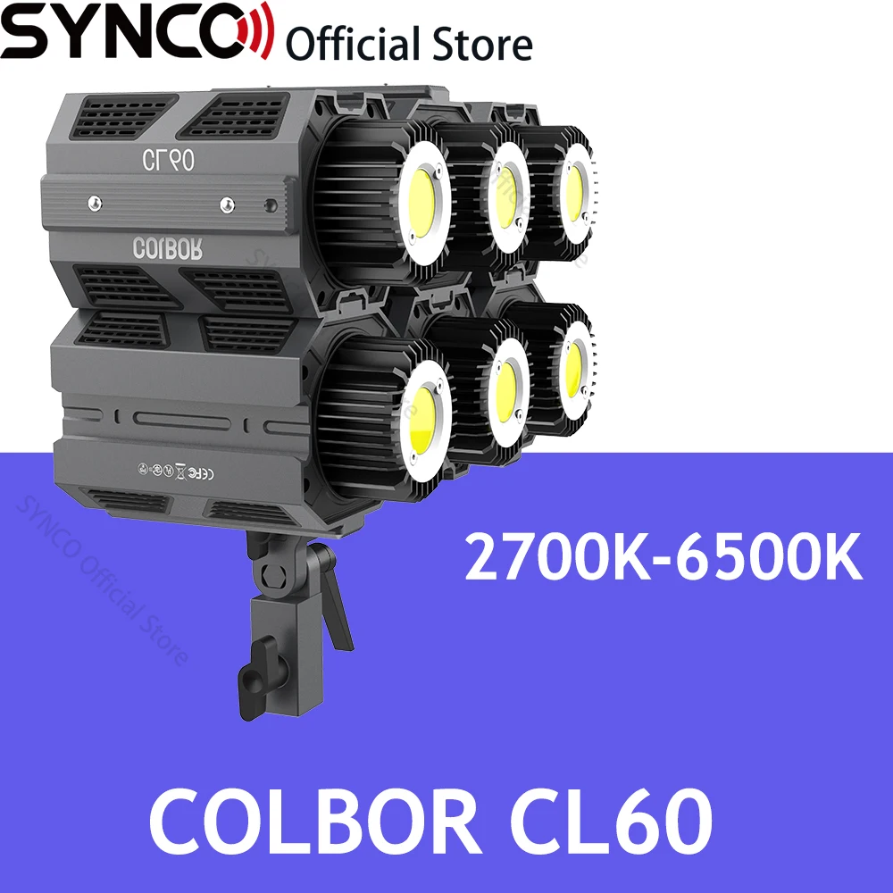 

Synco COLBOR CL60 2700K-6500K Photographic Lighting Professional Video Light for Canon Nikon Sony Camera Shooting Photo Studio