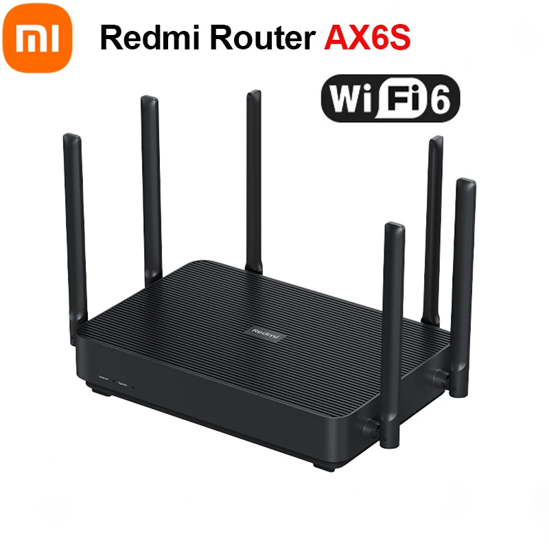 

Xiaomi Redmi Ax6s Wifi 6 Router 3200 Mbps 2,4/5 GHz Dual Frequency MIMO-OFDMA High Gain Mesh Route MT7622B Dual-core 1.35GHz CPU