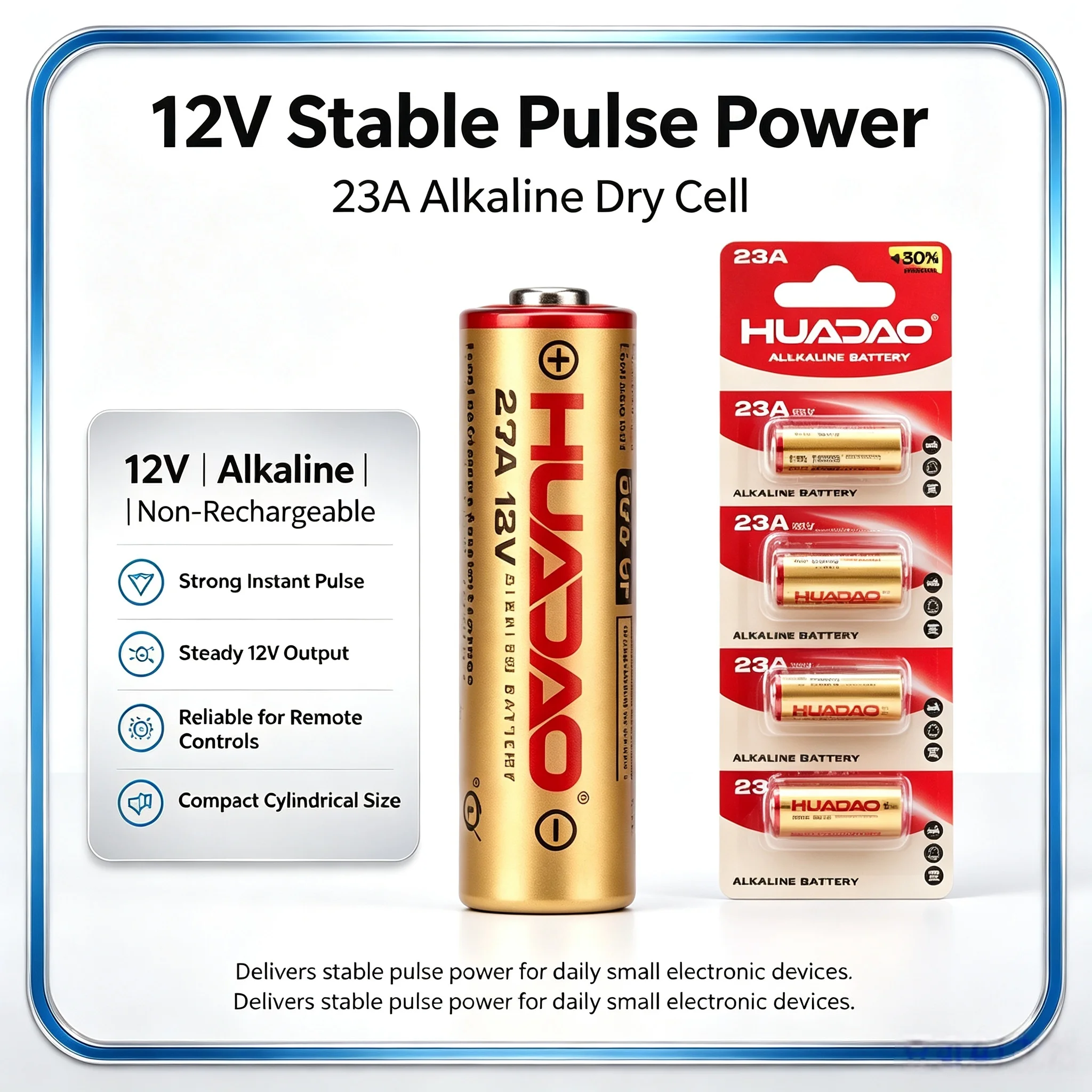 Фото Батарейка 23A 12V для дверных звонков, пультов ДУ, игрушек, сухая щелочная батарейка L1028 21/23 A23 E23A K23A V23GA GP23A RV08 LRV08 23A №5