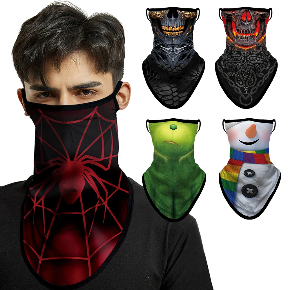 

Breathable Army Balaclava Women Motorcycle Motobike Triangular Face Mask Cover Neck Gaiter Bandana Ear Hanging Cycling Summer