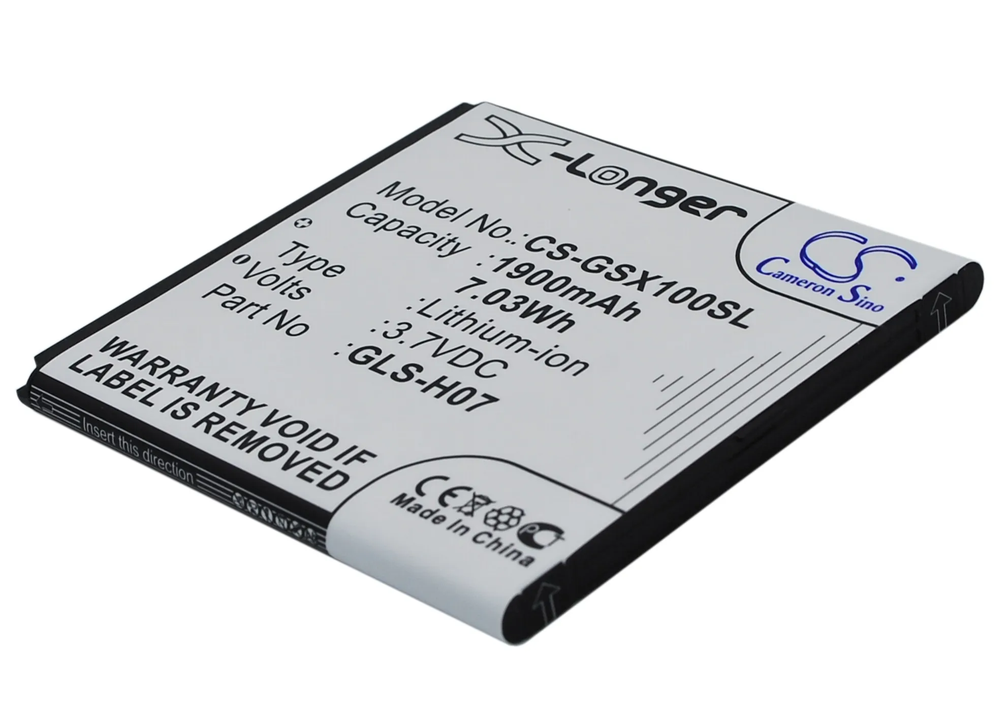 

CS 1900mAh / 7.03Wh battery for Gsmart Simba SX1 29S01-10010-V00R, GLS-H07