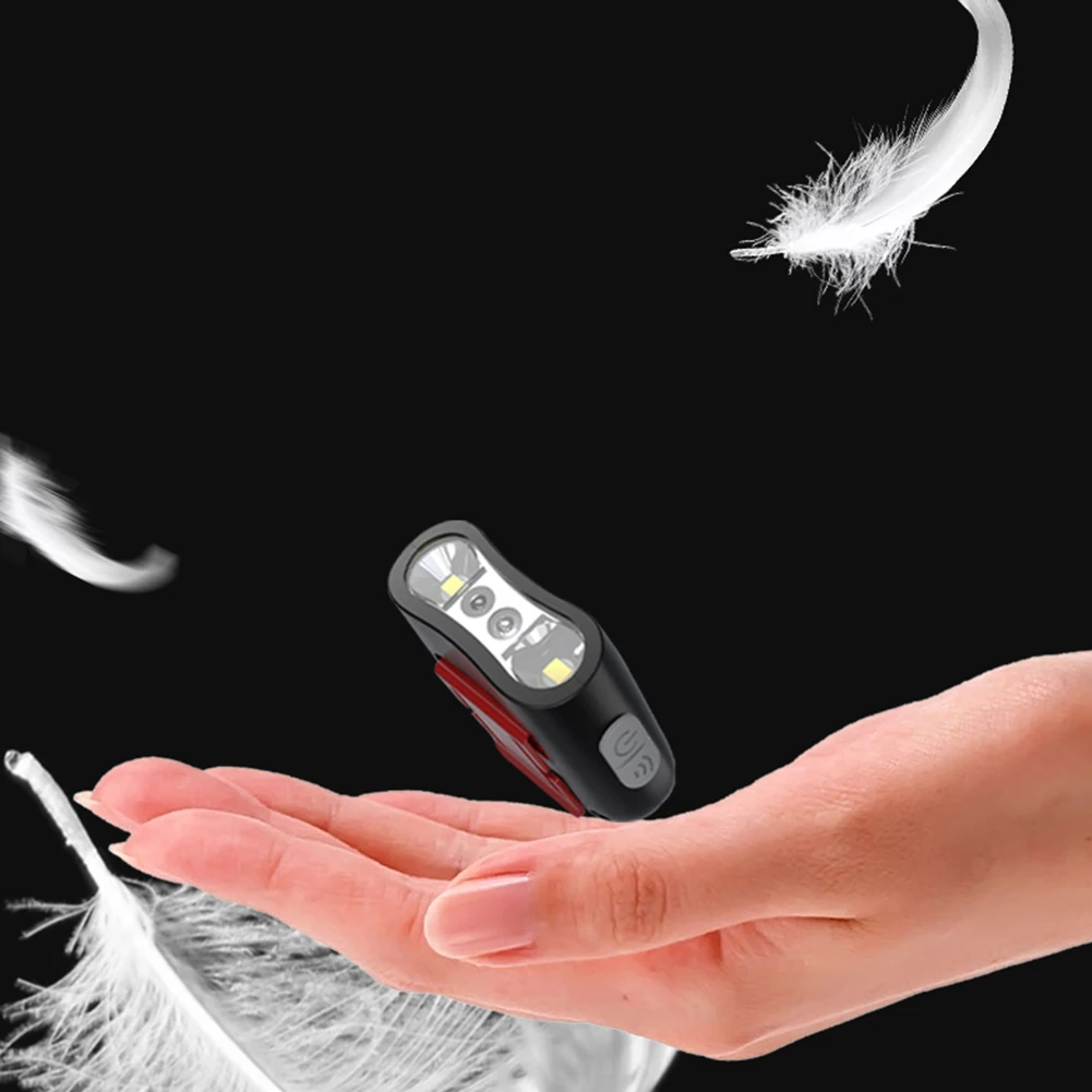 

IPX4 Waterproof LED Head Torch 2 Lighting Modes Motion Sensor Hat Visor Light Mini Cap Clip Lights for Expedition Riding Fishing