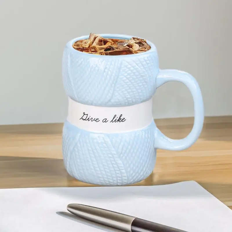 Кружка для кофе из пряжи новинка керамическая кружка вязания крючком питьевой