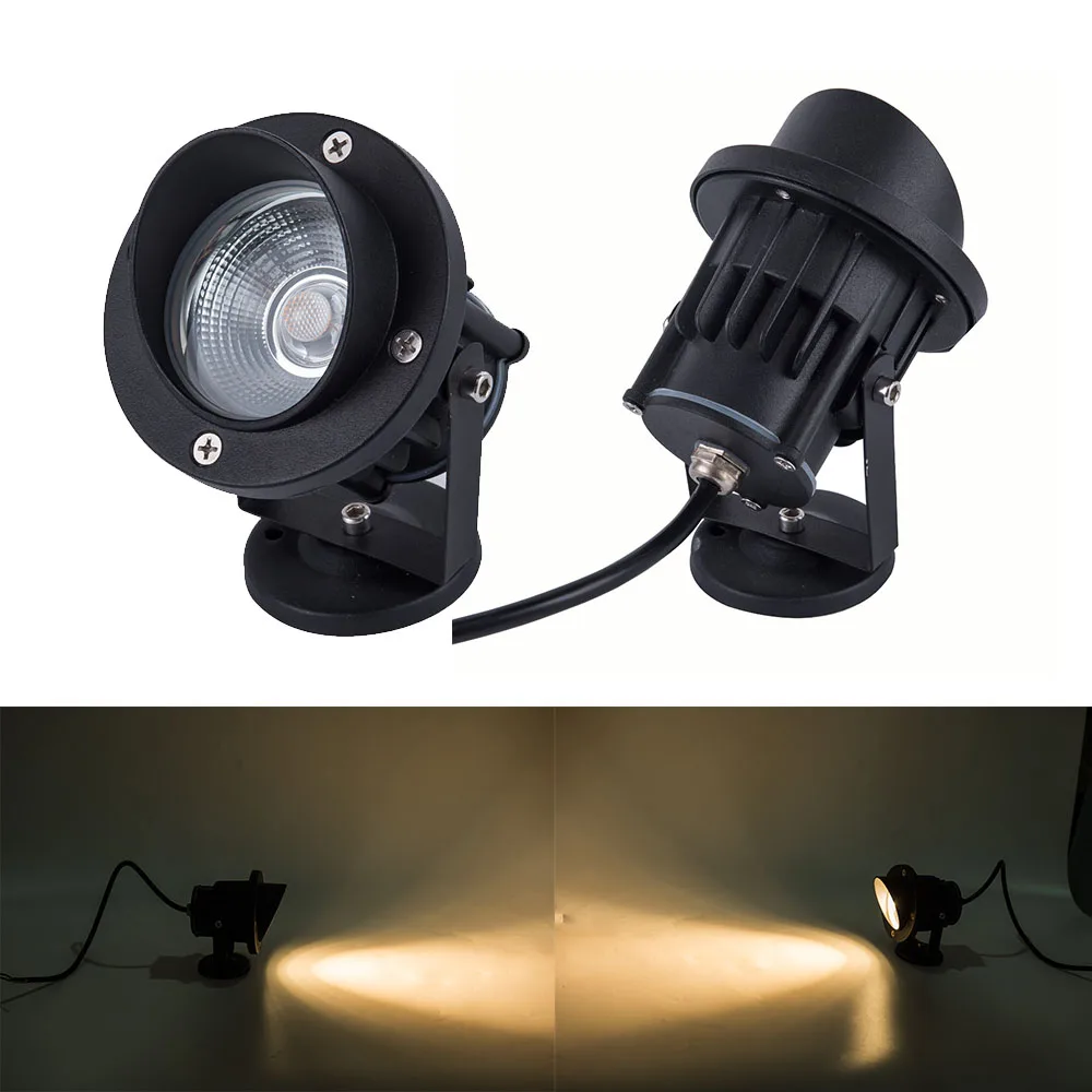 

IP67 Outdoor inground COB 5W LED Landscape Lighting Outdoor Flood lights Spike Spotlight 110v 220v Garden lamp IP65