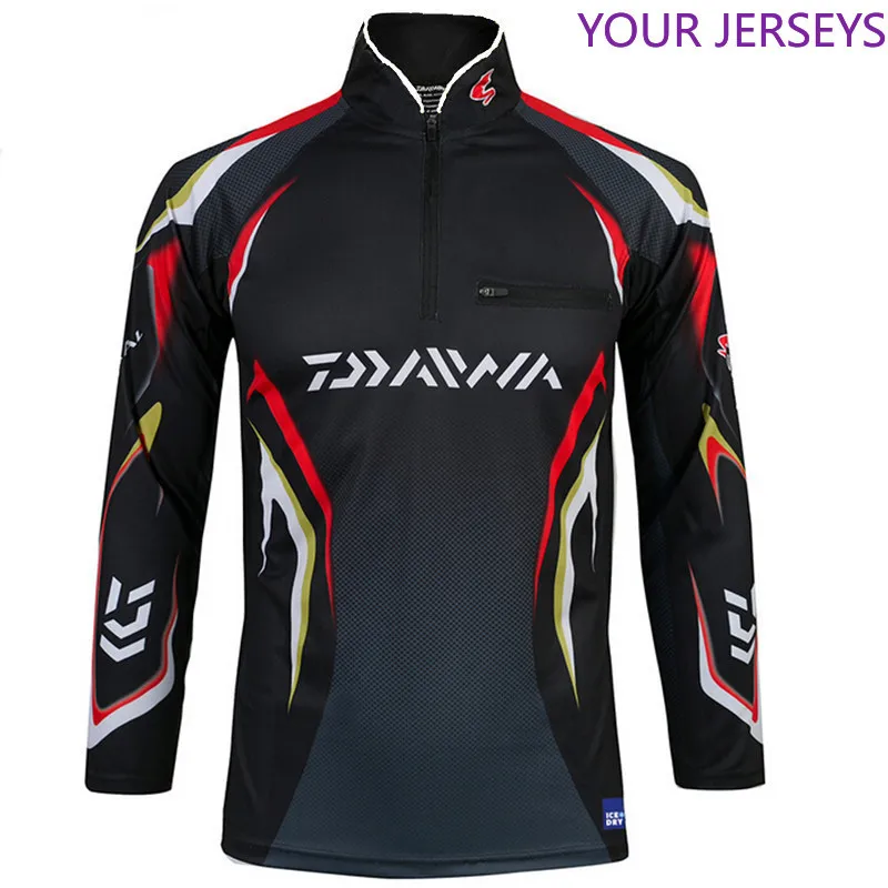 

New Brand Daiwa Men Fishing Clothes Anti Uv Long Sleeve Plus Size Vest Quick Drying Breathable Shirts M-4XL