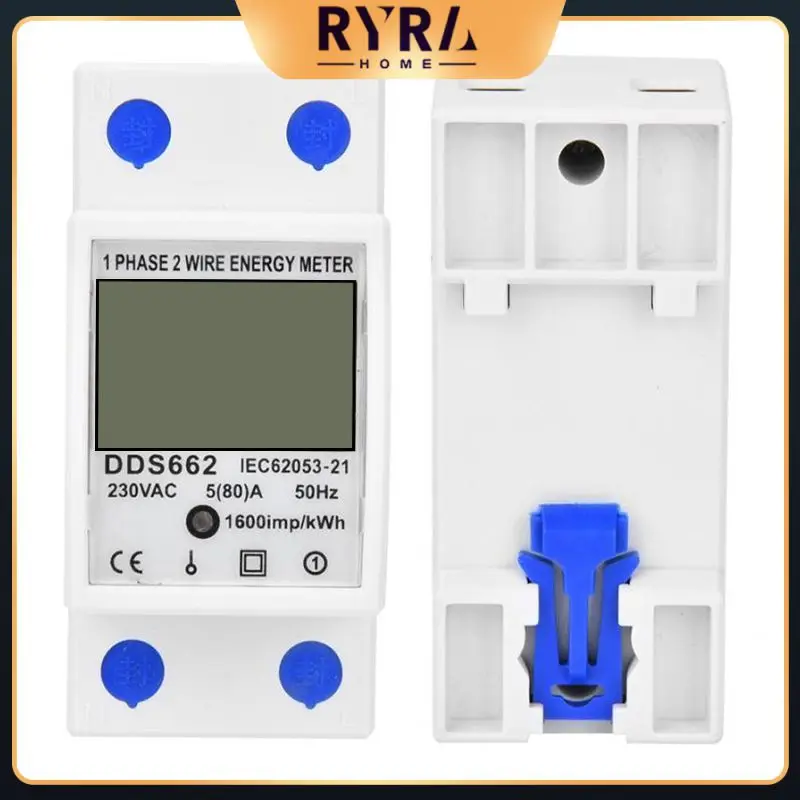 

Wattmeter Power Consumption Electric Din Rail Two Wire Energy Electric Meter Kwh Energy Meter Single Phase Smart Home Backlight