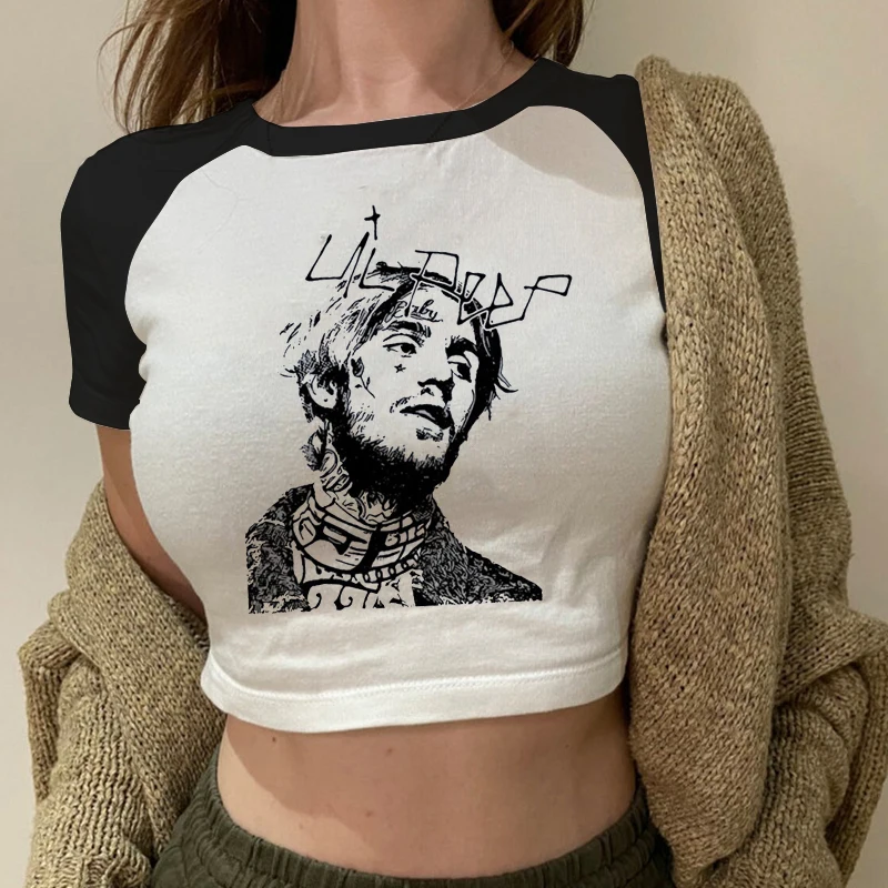 Женский укороченный топ в стиле хип-хоп