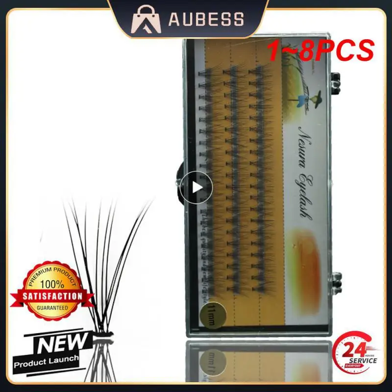 

1~8PCS Grafting World Eyelash individual Eyelash 6mm to 15mm Deep Black Russia Volume cilia