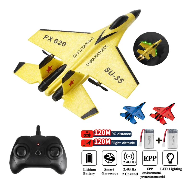 

Remote Control Fighter Plane RC Foam Aircraft SU-35 Plane Glider Airplane Foam 2.4G Radio Control Glider Boys Toys for Children