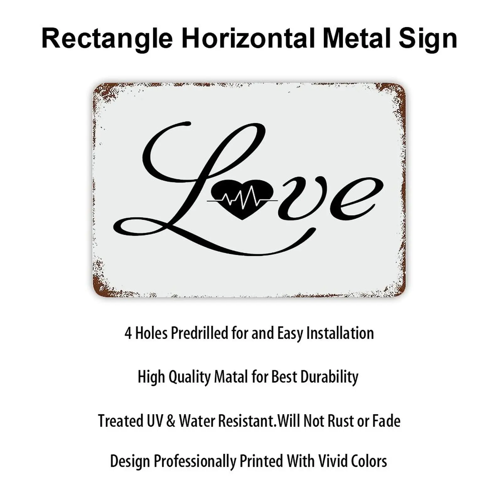 Вдохновляющий девиз металлический знак любовь жестяные знаки абстрактный декор