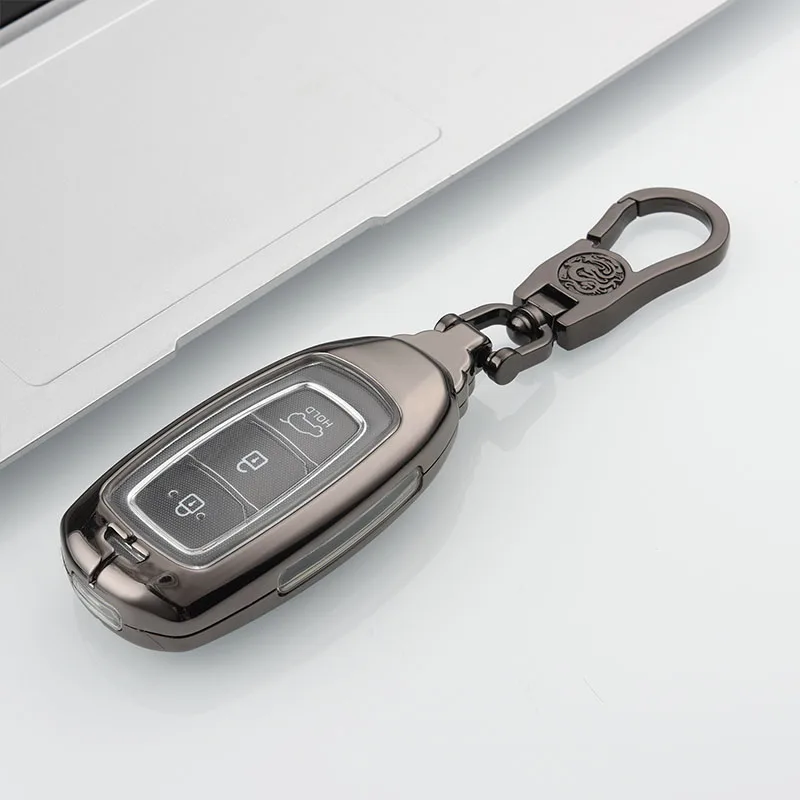 

Чехол для автомобильного ключа, чехол из цинкового сплава для Hyundai i30 Ix35, Kona, Encino, Solaris, Azera, greatig, Accent, TM, Palisade, Santa Fe