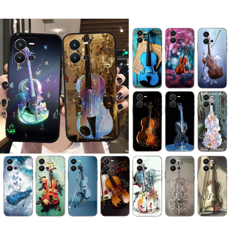 

Violin Phone Case for VIVO Y53S Y33S Y22S Y11S Y31 Y21 Y70 Y20 Y21S Y72 Y35 Y51 Y01 V23E V21 V23 V21E Funda