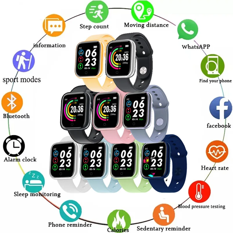 

Watch for Men Blood Pressure Heart Rate Monitor Color Screen Digital Bracelet Watch for IPhone Xiaomi Hodinky Smart Watch
