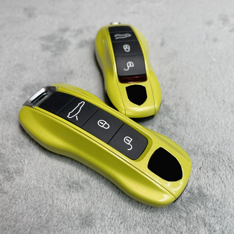 

Key Case Olive Green for Porsche Macan 718 911 Panamera Cayenne Car Key Protective Shell Remote Control Replace Cover 3pcs/set