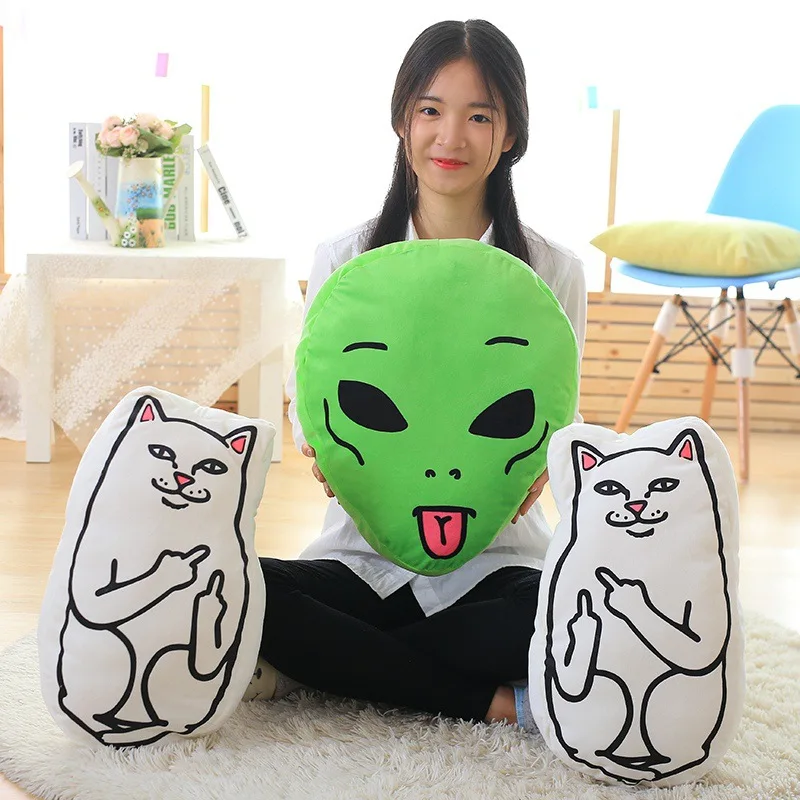 Kawaii Ripndip Властелин нермальный Мягкие игрушки мультфильм Кот зеленый