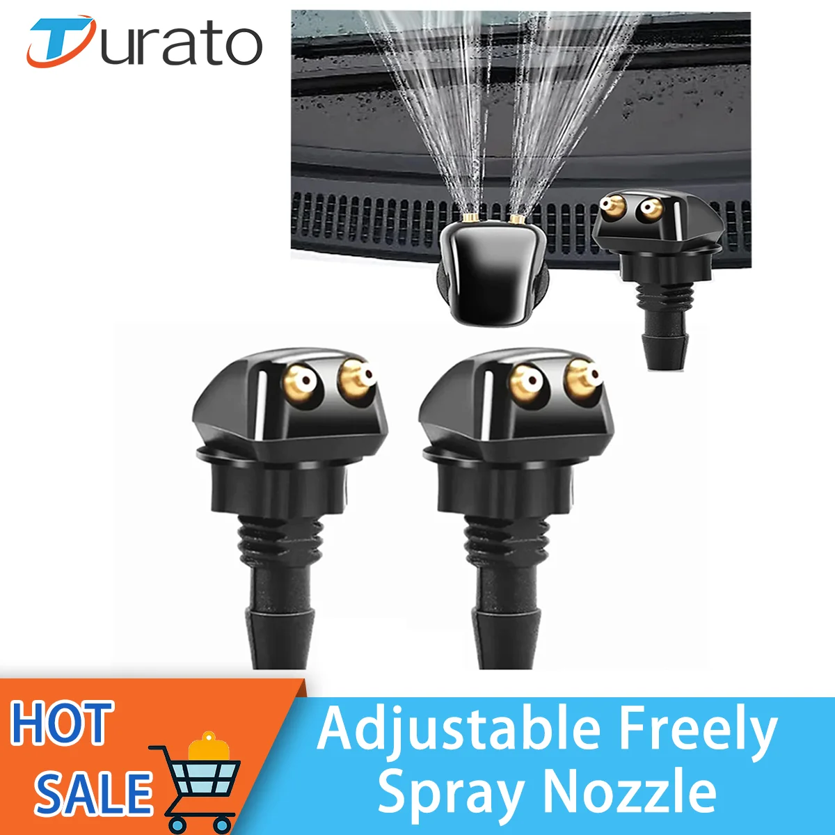 

2 шт., 10 шт., автомобильная форсунка общего назначения, форсунка для омывателя переднего стекла, набор форсунок для стеклоочистителя, регулируемое направление