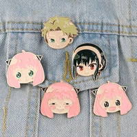 cute spy%c3%97family anime decorative enamel pins brooches for clothing lapel pins for backpacks jewelry accessories gifts for fans