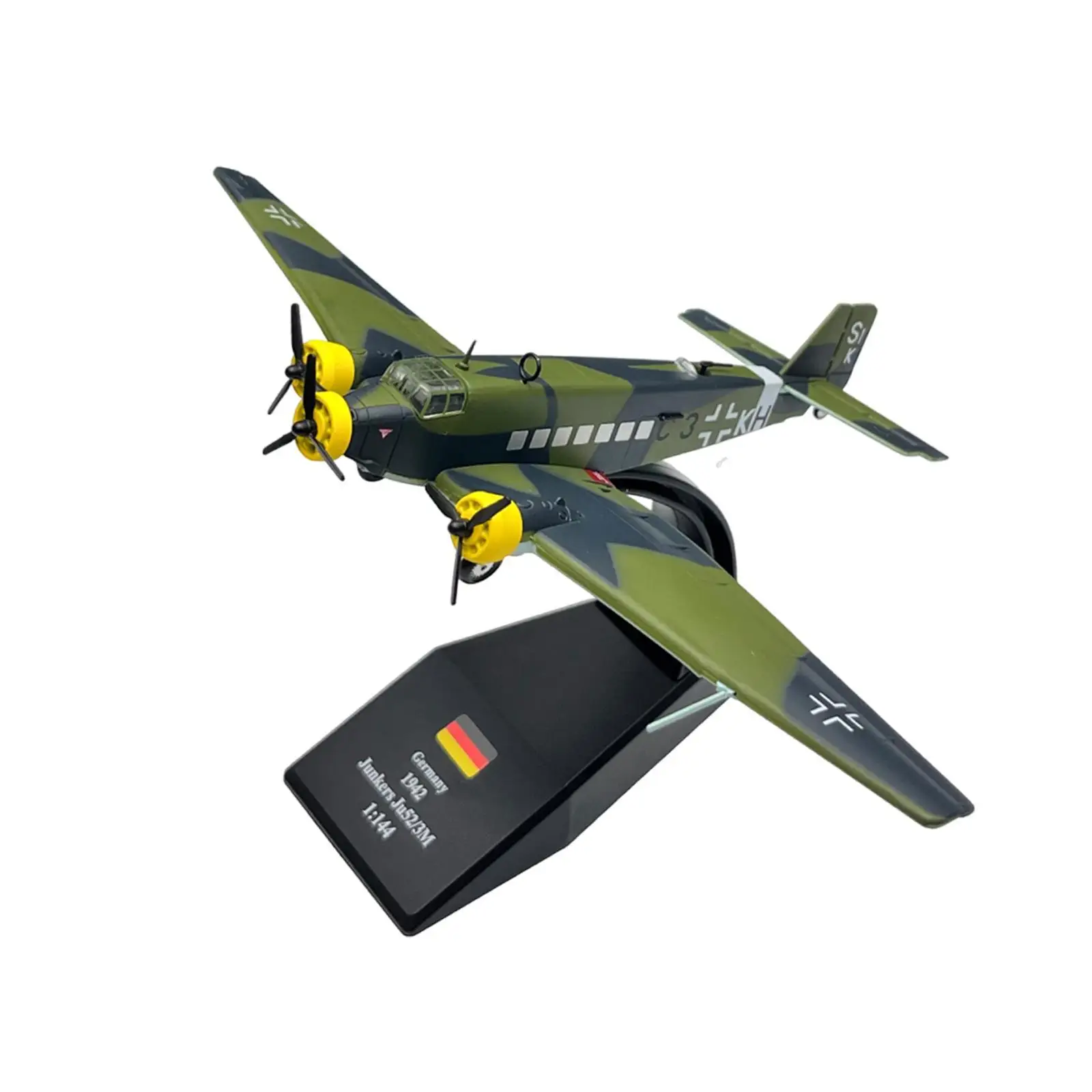 Фото Модель самолета JU-52 в масштабе 1:144, коллекционная, реалистичная, для демонстрации, настольное украшение для книжной полки №2