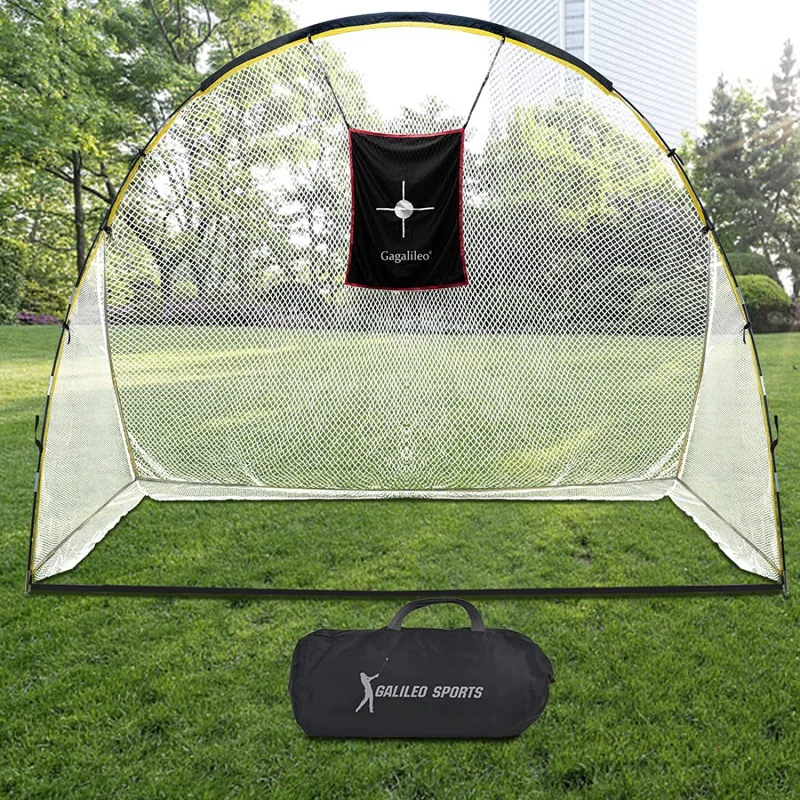 Golf Swing Net,Golf Hitting Net for Backyard,Golf Screen Net with Side Net Barriers,Golf Practice Net 10x7x3FT with Carry Bag an