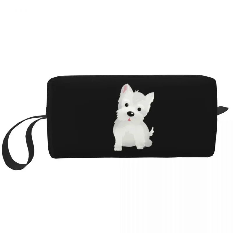 

Travel Cute Westie Puppy Dog Toiletry Bag Kawaii West Highland White Terrier Makeup Cosmetic Organizer Beauty Storage Dopp Kit