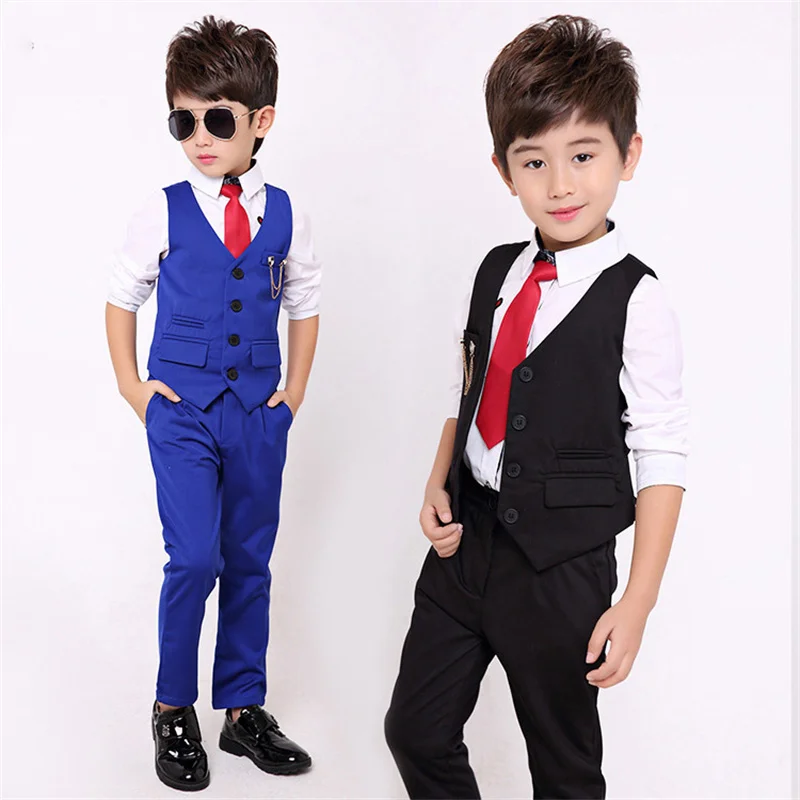 

Elegant Dress Children Wedding Costumes Formal Baby Boy School Suits Tuxedo Toddler Kids School Uniform New Year Pary Clothes